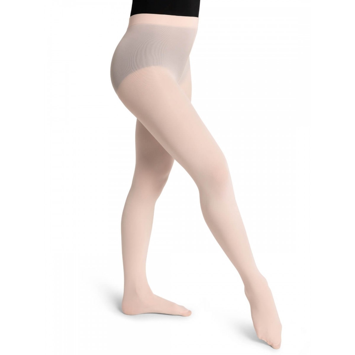 Capezio Ultra Soft Tricot med fod-Self knit waistband